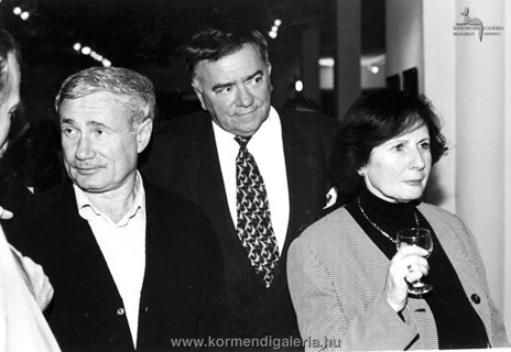 Bátky Mihály műkritikus, Csák Máté, és Sonja Fox a kiállítás mgnyitóján