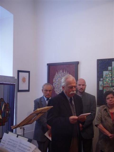 Hegyi György kiállításmegnyitója a Hajnóczy-Bakonyi Házban