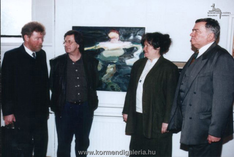 Donát László, Jónák Tamás festőművész, Körmendi Anna, és Csák Máté a kiállítás megnyitóján