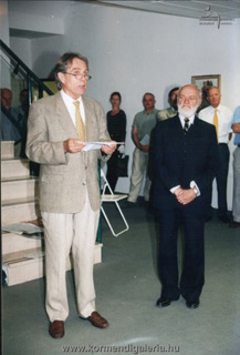 Görgei Gábor író Schéner Mihály kiállításának megnyitóján